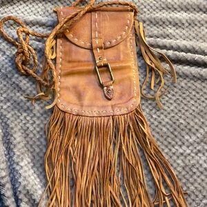 Bed stu Fringe Leather Crossbody Bag